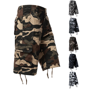 Shorts cargo <span class=keywords><strong>Bermuda</strong></span> pour <span class=keywords><strong>homme</strong></span> en coton 100% à taille mi-haute, style décontracté, <span class=keywords><strong>camouflage</strong></span>, longueur genou, pour l'été 2026 - Product Image 1