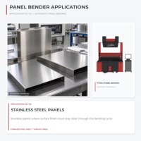 Cintreuse de panneaux synchronisée automatique HYMAC 1200 mm 5 kW PLC pour tôles d'aluminium, d'acier au carbone et d'acier inoxydable