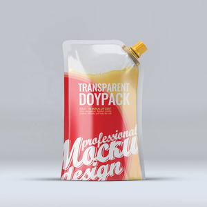 Pochettes Doypack personnalisées imprimées pour liquides, 100 ml, biodégradables, avec bec verseur, pour jus, finition mate aluminium, mini 20 ml, 50 ml - Product Image 5