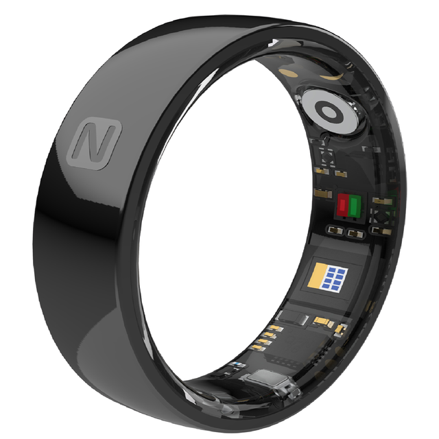 Titanium BT5.3 ECG PPG Smart Health Ring HRV Sleep Monitor Fitness Tracker Health Care Smart Ring with Dedicated Health App