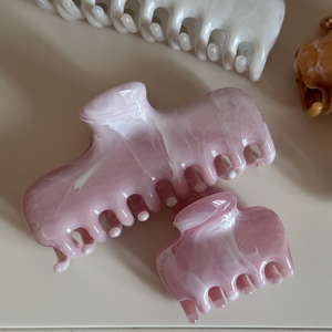 مشابك شعر كبيرة 9.5 سم بتصميم ألوان الحبر، مشابك شعر نسائية راقية من البلاستيك، مشبك شعر كوري للشعر الكثيف - Product Image 5