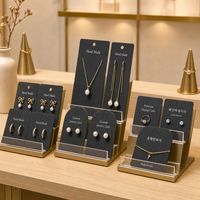 Maßgefertigte YINWO Bogenförmige Geprägte Schmuck-Papierkarten OEM ODM Fabrik Großhandel Gestanzte Kundenspezifische Form Kostenloses Design Über 1000 Stück Branding