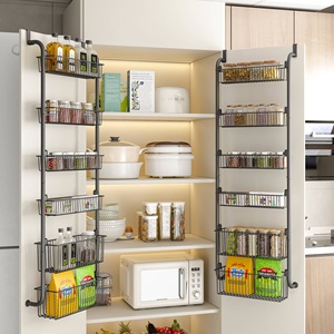 Estante <span class=keywords><strong>de</strong></span> especias <span class=keywords><strong>de</strong></span> 6 niveles para <span class=keywords><strong>la</strong></span> parte trasera <span class=keywords><strong>de</strong></span> <span class=keywords><strong>la</strong></span> puerta, organizador <span class=keywords><strong>de</strong></span> despensa metálico colgante sobre <span class=keywords><strong>la</strong></span> puerta para <span class=keywords><strong>cocina</strong></span> y dormitorio - Product Image 3