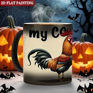 Frosted Black 11oz <b>Ceramic</b> Mug Heat Sensitive Sublimation <b>Cup</b> For Coffee Lovers - Product Image 6