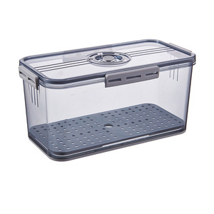 Luftdichte PET Kunststoff <span class=keywords><strong>Organizer</strong></span> Rechteck Gefrier schrank Speisekammer Lagerung Lebensmittel behälter Behälter Boxen Deckel für Küche Kühlschrank Schrank - Product Image 6