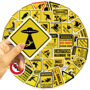 50 autocollants vintage avec des phrases amusantes, des citations humoristiques et des signes d'avertissement - Product Image 2