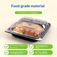 Boîte d'emballage en plastique transparente carrée pour l'emballage alimentaire, matériaux PET et PP
