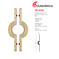 Poignées de porte de luxe Grand Pull, design élégant, pour portes en verre, finition haut de gamme, en laiton, pour villas et hôtels