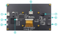 Topraspberry 7 inç HD IPS LCD TFT ekran kapasitif dokunmatik ekran ahududu Pi için 1024x600 çözünürlük 5 4 3 3B + 2-yeni ürün