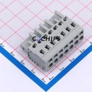231-107/026-000 Plug-in Terminal Block Connector ( Pitch: 5mm )( Color: Gray )( Total PIN Count: 7P )( Number of Rows: 1 ) - Product Image 1