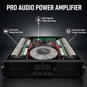 Amplificador de Potencia Profesional de Clase H de 4 Canales y 2U, K4400 K4600 K4800, 4CH*400W 600W 800W para Escenario, Espectáculos en Vivo, Discotecas - Product Image 2