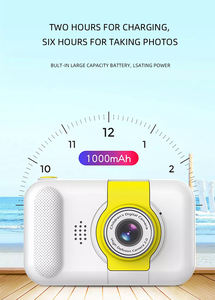 Nouvelle conception, écran 2,4 pouces, Full HD 1080p, appareil photo numérique rechargeable pour enfants, objectif orienté vers le haut, caméra vidéo pour enfants - Product Image 6