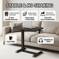 Table de chevet AOR en panneau de protection environnementale E0 avec roulettes dissimulées, pour chambre et salon, vente en gros directe usine