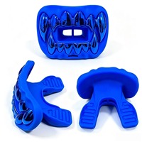 Protège-dents de football avec sangle, protection contre les chocs 3D Beast Chrome, léger, pour jeunes et adultes, protège-dents sportif