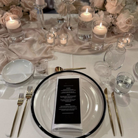 Plateaux de présentation de luxe en verre transparent avec bordure noire pour décoration de mariage