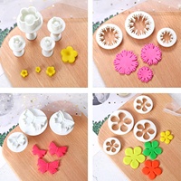 Moule en plastique pour décoration de gâteaux et de biscuits, 36 pièces, en forme de cœur, de papillon, de fleur, de sucrier, DIY