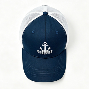 Gorra de Béisbol con Ancla Náutica, Estructurada de 6 Paneles, con Malla Transpirable en la Parte Trasera, Protección Solar para Deportes al Aire Libre - Product Image 4