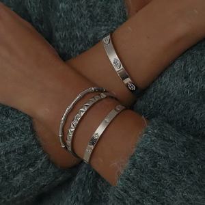 Lincy Özel Yüksek Kalite Toptan Paslanmaz Çelik Takı Kişiselleştirme Daire Bilezik - Product Image 5