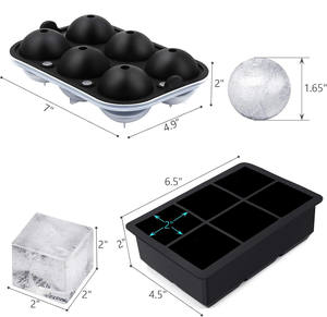 Grand moule à glaçons en silicone de qualité alimentaire Moule à glaçons réutilisable pour le bricolage Plateau de fabrication de glaçons en silicone de qualité alimentaire pour whisky - Product Image 3