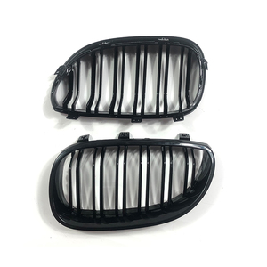 De fibra de carbono negro brillante doble línea de accesorios de coche parrilla delantera para <span class=keywords><strong>Bmw</strong></span> E60 E61Series5 - Product Image 2