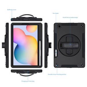 Étui de protection robuste en silicone pour tablette Samsung <span class=keywords><strong>Galaxy</strong></span> <span class=keywords><strong>Tab</strong></span> <span class=keywords><strong>S6</strong></span> <span class=keywords><strong>Lite</strong></span> 10,4 pouces P610 P615 P620 P625 <span class=keywords><strong>P613</strong></span> P619, avec poignée en cuir - Product Image 6
