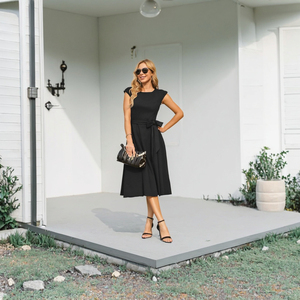 Abito da Cocktail in raso modesto da <span class=keywords><strong>donna</strong></span> <span class=keywords><strong>per</strong></span> l'estate 2025 scelta elegante <span class=keywords><strong>per</strong></span> matrimoni formali feste di <span class=keywords><strong>laurea</strong></span> in chiesa - Product Image 3