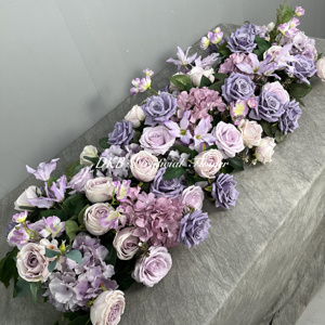 DKB ประดิษฐ์เด็กลมหายใจผ้าไหมดอกไม้พวงมาลัยตารางดอกไม้นักวิ่งสําหรับงานแต่งงาน - Product Image 5