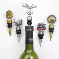 Bouchon de bouteille de vin rouge en métal gravable en 3D, réutilisable, en alliage de zinc, avec logo personnalisé