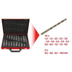 KS TOOLS-Juego de brocas helicoidales, 170 piezas, 1-10mm, 2017 - Product Image 2