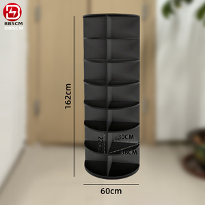 Étagère à <span class=keywords><strong>chaussures</strong></span> rotative simple à 7 niveaux, organisateur de <span class=keywords><strong>rangement</strong></span> multi-couches à 360 degrés, bibliothèque en plastique pour l'entrée de la maison ou pour les étudiants - Product Image 3