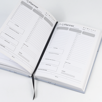 Carnet A5 personnalisé à couverture rigide, journal/agenda avec reliure cousue et service d'impression quotidienne sur papier offset