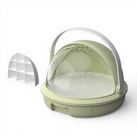 Boîte d'élevage, boîte de transport transparente pour reptiles de style tiroir, pour les voyages en plein air, habitat portable, mini aquarium de transport pour animaux de compagnie