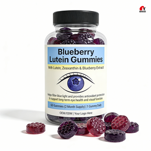 Gomitas <span class=keywords><strong>de</strong></span> Arándanos con Luteína y Zeaxantina 10mg, Soporte Ocular y Antioxidante, a Base <span class=keywords><strong>de</strong></span> Pectina, GMP/Halal/Kosher, Suplemento Dietético OEM/ODM - Product Image 1