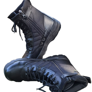 Bottes tactiques de randonnée et d'escalade pour hommes, en cuir noir, anti-chocs, antidérapantes, pour l'entraînement en extérieur – Prix usine - Product Image 5