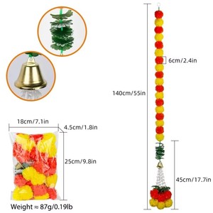 Decoración <span class=keywords><strong>de</strong></span> Boda India DIY, Día <span class=keywords><strong>de</strong></span> Muertos, Fiesta Mexicana, Día <span class=keywords><strong>de</strong></span> los Muertos, Diwali, Flor <span class=keywords><strong>de</strong></span> Caléndula Artificial <span class=keywords><strong>de</strong></span> Plástico - Product Image 3