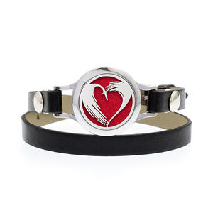 Braccialetto in Pelle PU con Diffusore <span class=keywords><strong>di</strong></span> Oli Essenziali e Profumi da 25mm, 18 Colori Disponibili, Personalizzazione Accettata - Product Image 2