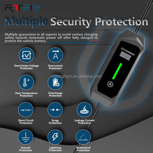 RTFLY pengisi daya kendaraan listrik tipe 1, Charger EV portabel Level 2 16A 3,5 kW, stasiun pengisian daya kendaraan listrik arus dapat disesuaikan colokan daya US baru - Product Image 4