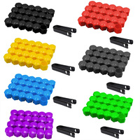 Capuchons décoratifs universels pour écrous de roue de voiture 17/19/21mm, en plastique coloré, protections pour écrous, accessoires auto