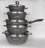 Offres Exceptionnelles : Batterie de Cuisine DESSINI 12 Pièces en Aluminium Moulé Sous Pression Antiadhésive de Haute Qualité