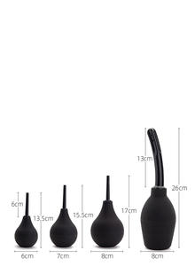 ที่ฉีดล้างทวารหนักซิลิโคนขนาดใหญ่,ที่ทำความสะอาดทวารหนักที่ฉีดก้นโลหะ - Product Image 5