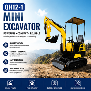 Escavatore Cingolato Mini Kylin da 1.3 Tonnellate con Motore Diesel, Elevata Potenza di Scavo, Pompa Idraulica KYB, Motore e Ingranaggi, 1 <span class=keywords><strong>Anno</strong></span> di Garanzia - Vendita Diretta dalla Fabbrica - Product Image 2