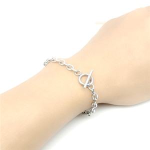 สร้อยข้อมือสแตนเลสสตีลพร้อมตัวล็อคแบบ T-Bar ขนาด 16 ซม. 17 ซม. 18 ซม. 19 ซม. 20 ซม. 21 ซม. สำหรับเป็นของขวัญเครื่องประดับ - Product Image 2