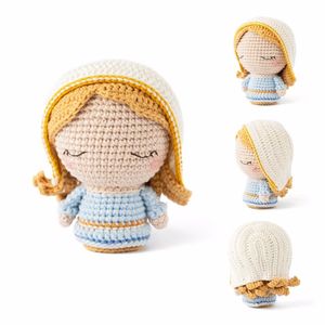 Nativité Scène DIY <span class=keywords><strong>Crochet</strong></span> Jouets Noël Mini Amigurumi Mary <span class=keywords><strong>Crochet</strong></span> Saint Joseph Poupée - Product Image 3