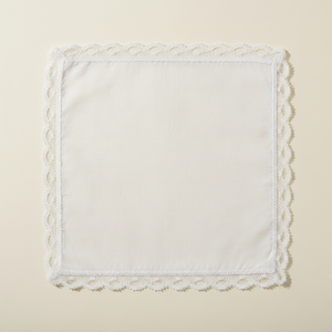 Pañuelo <span class=keywords><strong>de</strong></span> Boda Personalizado con Encaje <span class=keywords><strong>de</strong></span> <span class=keywords><strong>Ganchillo</strong></span>, Recuerdo para tus Lágrimas <span class=keywords><strong>de</strong></span> Alegría, Pañuelo Personalizado para Damas - Product Image 1