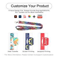 Lanière personnalisable en polyester avec impression par sublimation, avec crochet, logo, lanière personnalisée