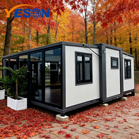 Module de luxe hivernalisé pliable 20 pieds, maison conteneur préfabriquée 40 pieds avec cuisine, extensible, isolée, pour appartement avec chambre