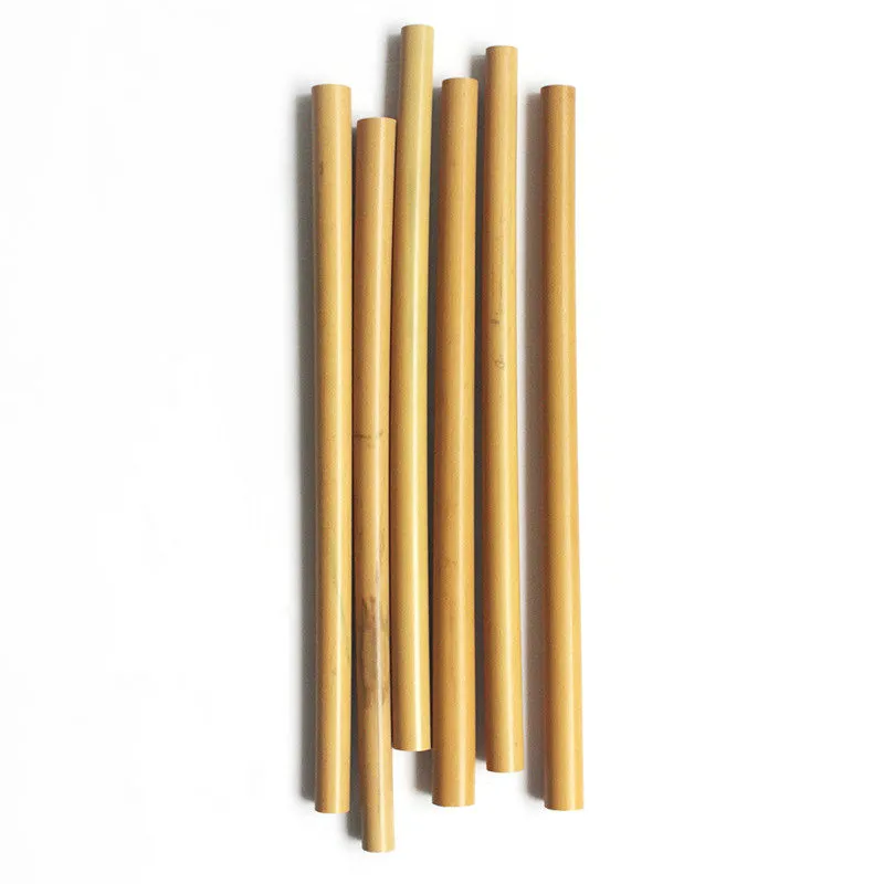 Canudos de bambu orgânico biodegradável, ecológico, canudos personalizados com logotipo reutilizável