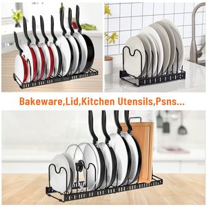 Pentola espandibile 12 divisori regolabili supporto per Rack Organizer con coperchio per piano di lavoro - Product Image 2