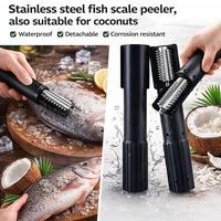 Parutan Kelapa Elektrik Genggam dengan Desain Anti-Cipratan, Pisau Putar Stainless Steel, Penghilang Sisik Ikan Elektrik
