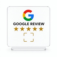 Carte d'affichage NFC en acrylique transparent avec code QR, plaque RFID 13,56 MHz programmable par URL, étanche avec support 12x12cm, 144 octets